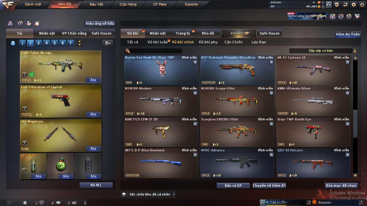 shop acc cf uy tin gia re